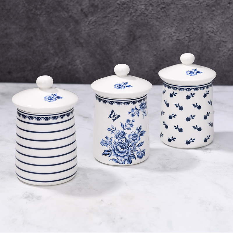 Ceramic kitchen storage containers canisters set tea coffee sugar storage jar