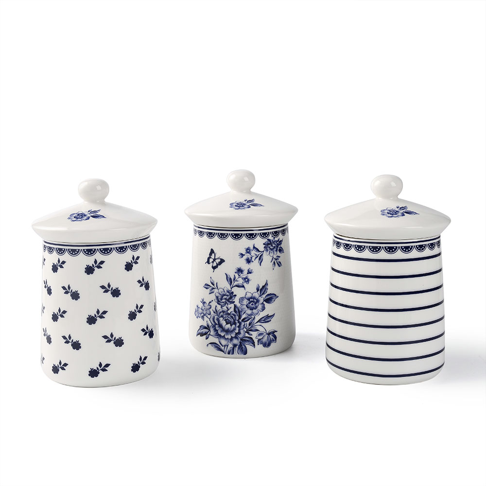 Ceramic kitchen storage containers canisters set tea coffee sugar storage jar