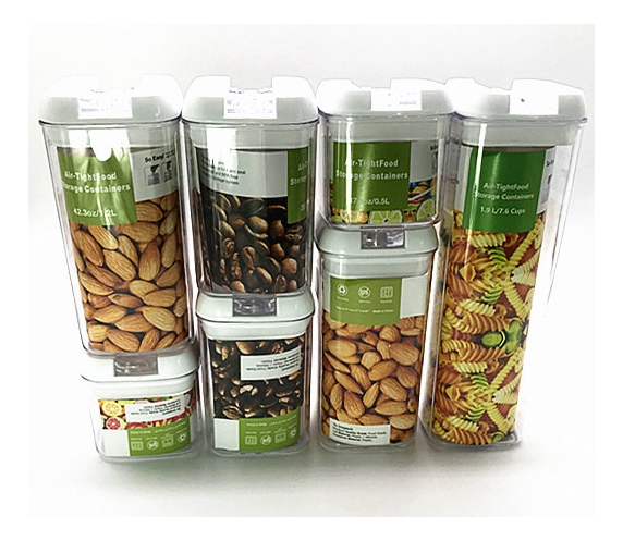 Cereal Storage Container Set BPA Free Plastic Airtight Food Storage Containers 135.2 fl oz for Cereal Snacks and Sugar