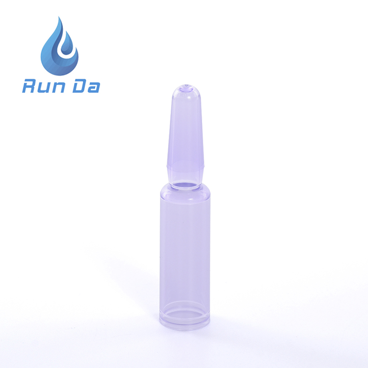 Certificated popular cosmetic 1.5ml plastic frosted airless pharmaceutical ampoule bottle