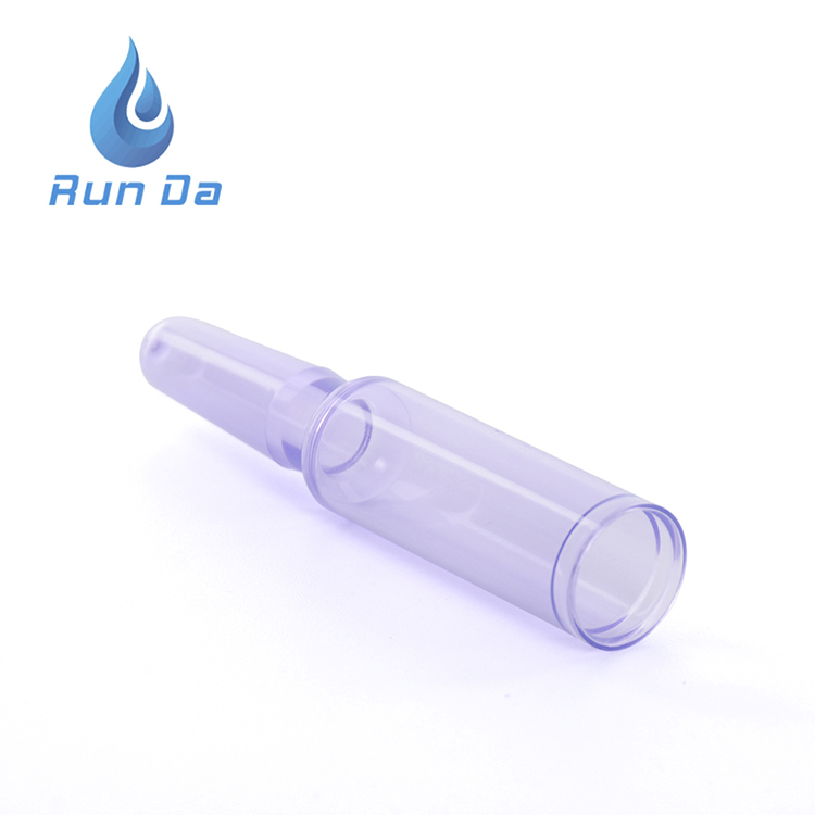 Certificated popular cosmetic 1.5ml plastic frosted airless pharmaceutical ampoule bottle