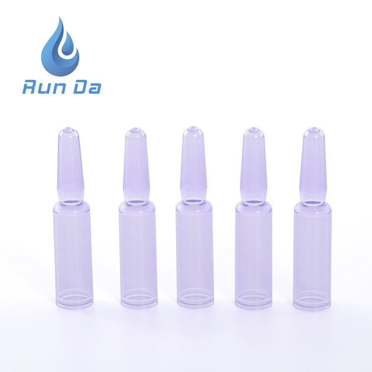 Certificated popular cosmetic 1.5ml plastic frosted airless pharmaceutical ampoule bottle