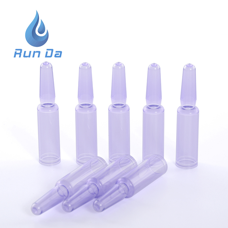 Certificated popular cosmetic 1.5ml plastic frosted airless pharmaceutical ampoule bottle