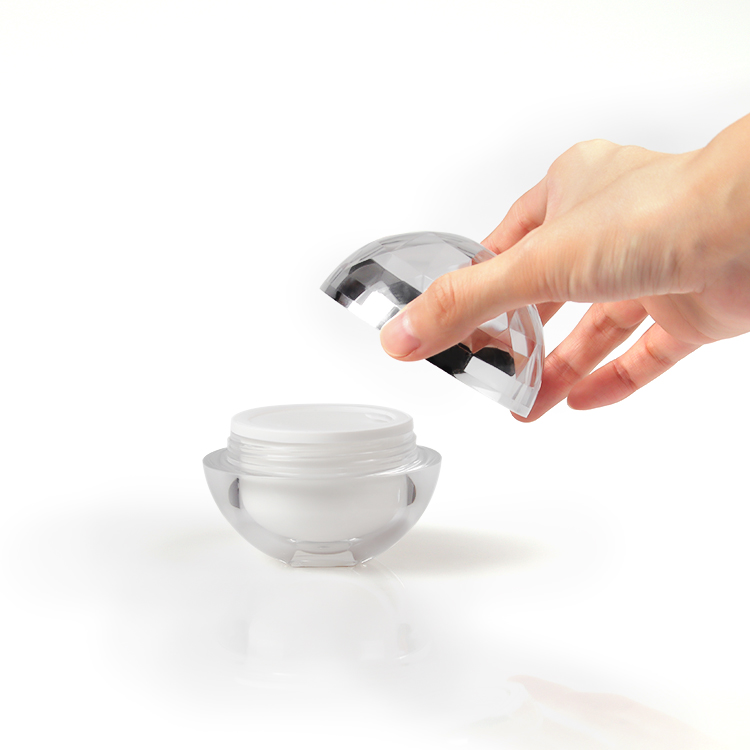 Chain Supplier New style shape acrylic cream jar 15 30 50 ml plastic container