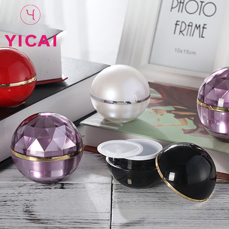 Chain Supplier cheap 15 30 50 ml acrylic cosmetic empty round cream jar,cosmetic plastic packaging