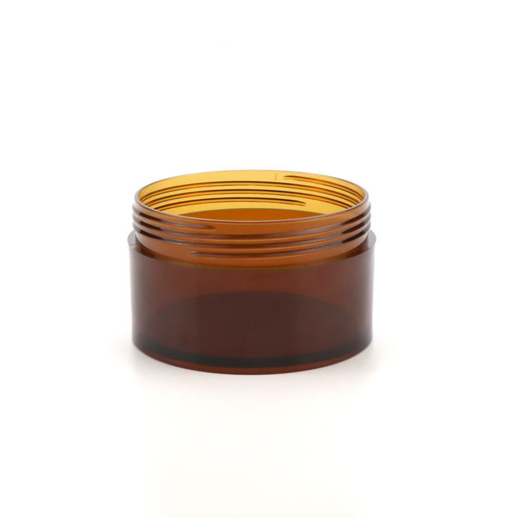 Cheap 1 1.7 5 fl oz 80g empty wide mouth straight sided container cosmetic amber pet jar for body butter cream