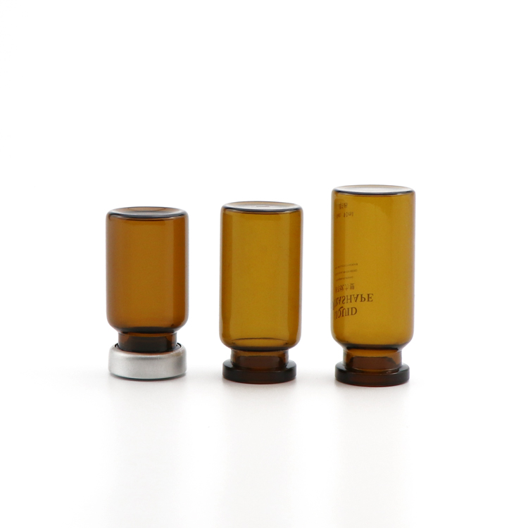 Cheap 1 2 3 4 5 6 7 8 10 12 20 30 ml mini injection medical tubular empty amber sterile vial with aluminum cap