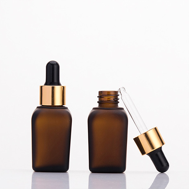 Cheap 20ml 30ml 50ml 100ml glass dropper bottle amber square spray bottles