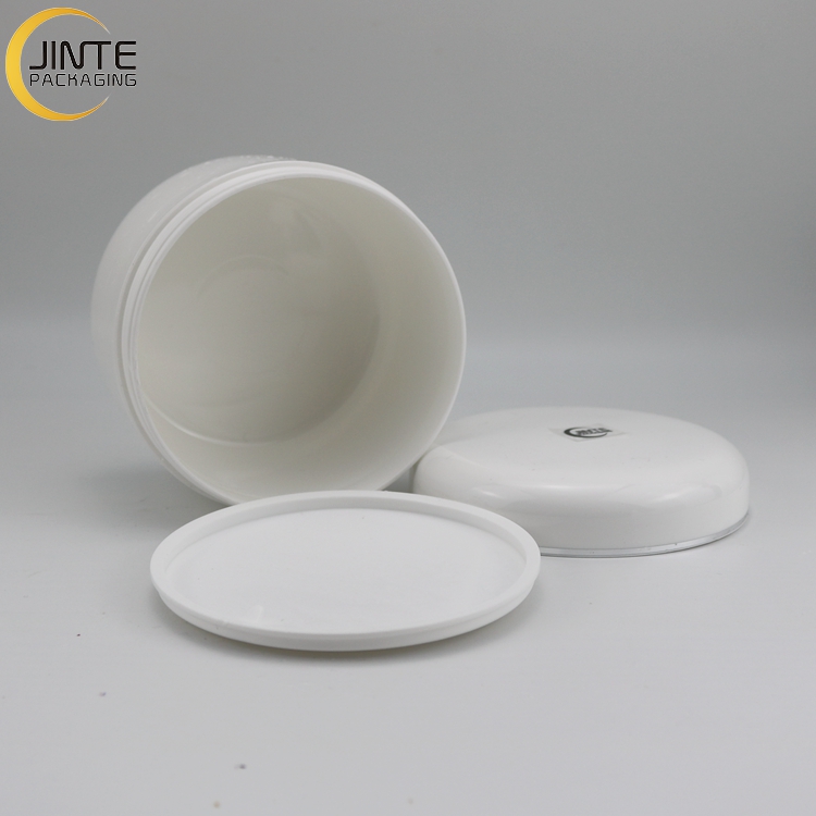 Cheap Empty 30ml 50ml 100ml 200ml 250ml White PP Double Wall Cream Jar With Rim Decoration