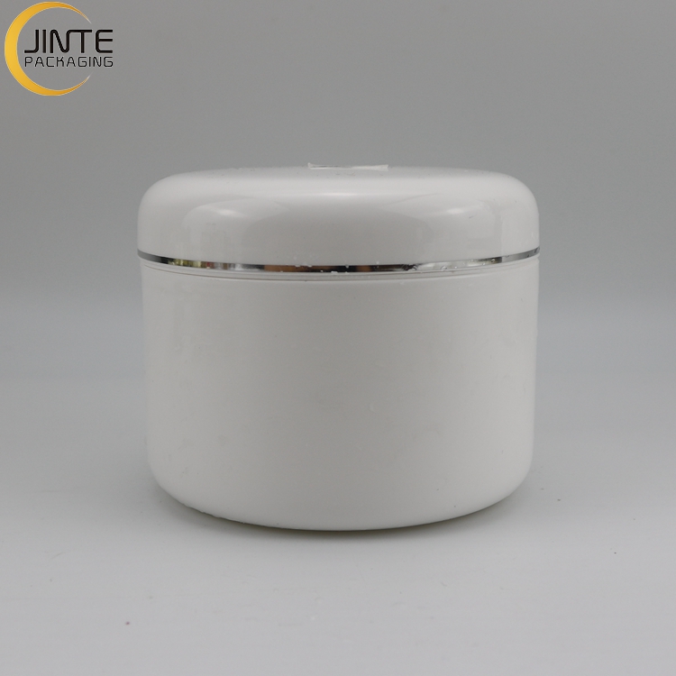 Cheap Empty 30ml 50ml 100ml 200ml 250ml White PP Double Wall Cream Jar With Rim Decoration