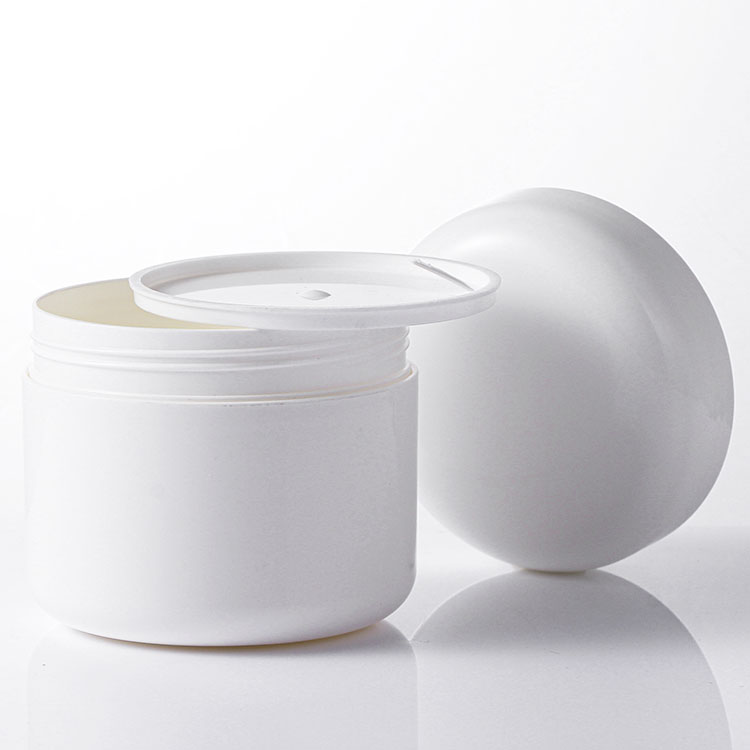 Cheap Empty White 200ml 250ml double wall cream jar PP Plastic Cream Jar
