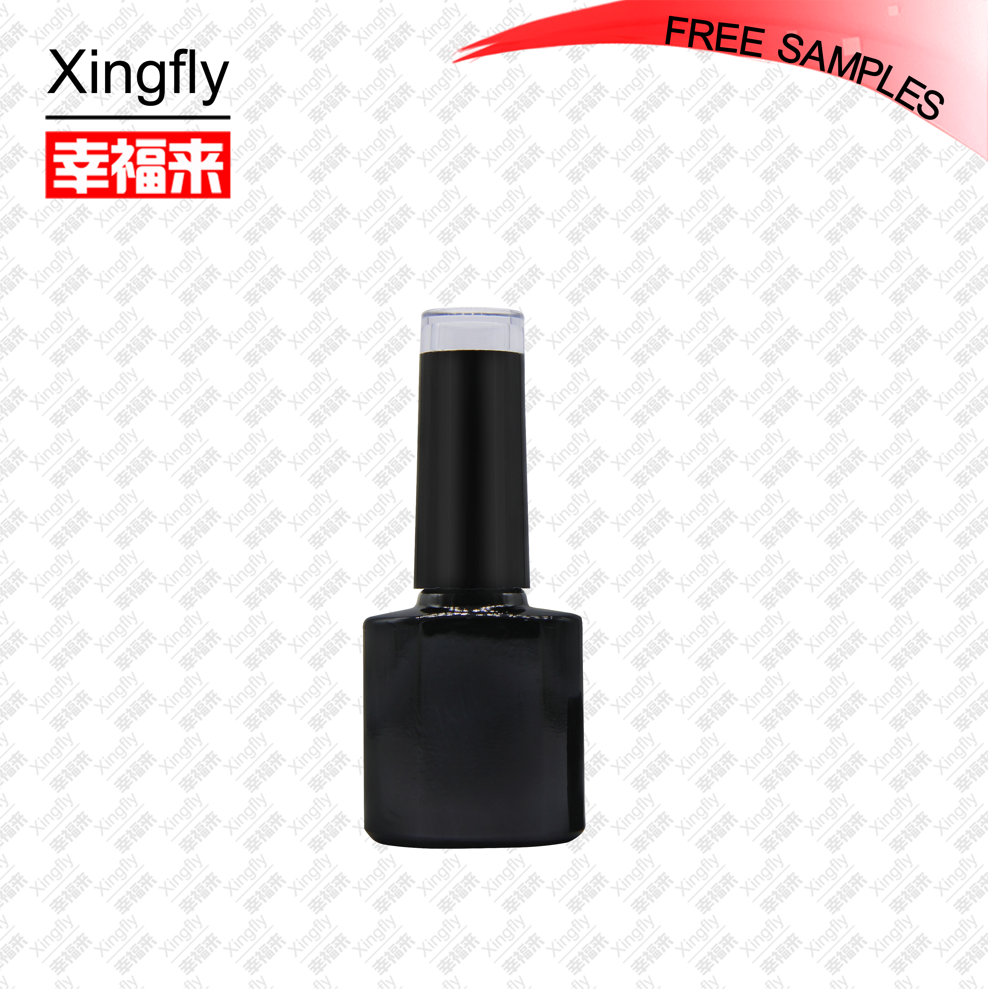 Cheap Factory Price 8ml  Uv Gel Nail Polish Black Glass Bottle Can Be  Print Logo