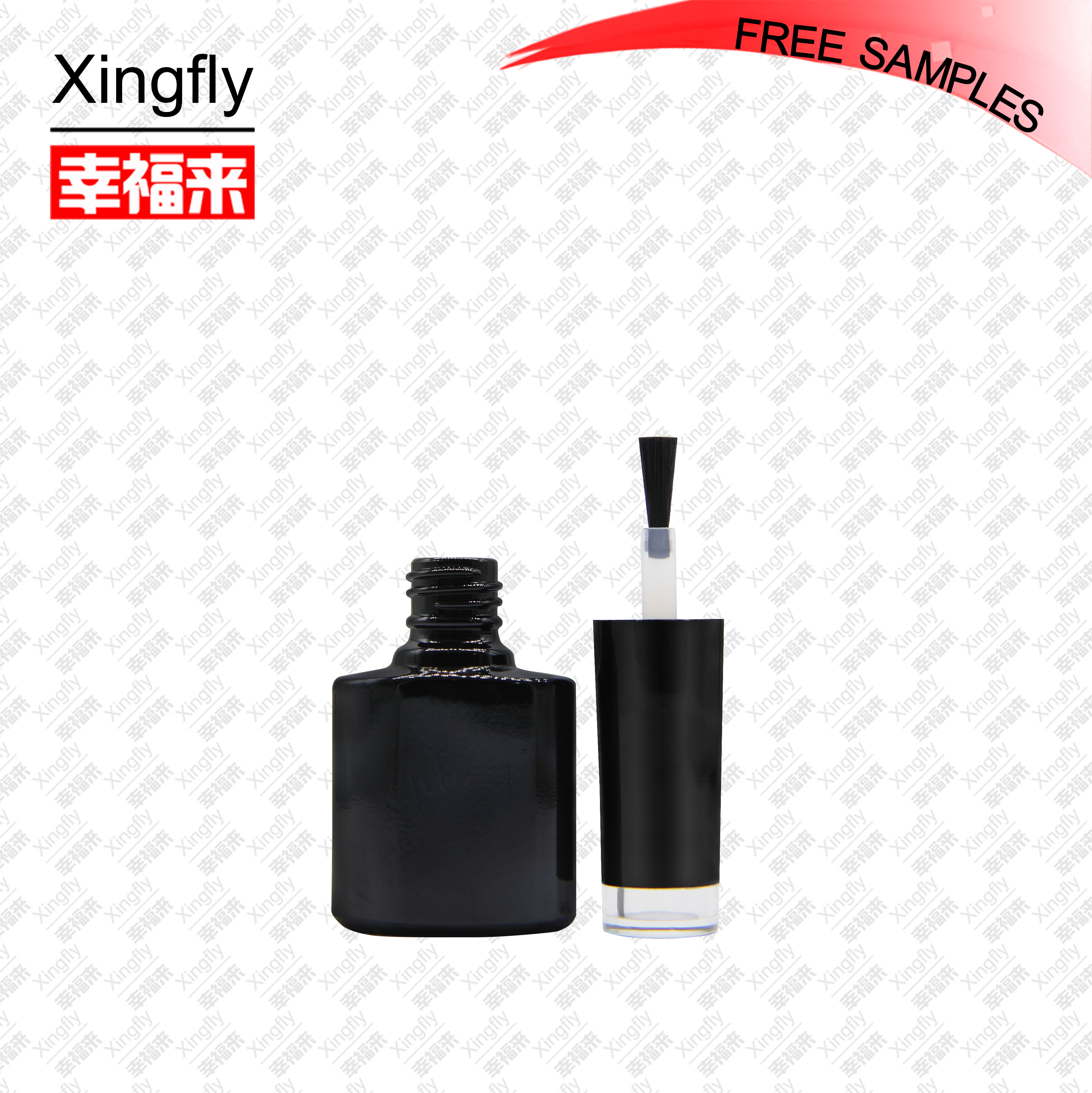 Cheap Factory Price 8ml Uv Gel Nail Polish Black Glass Bottle Can Be Print Logo
