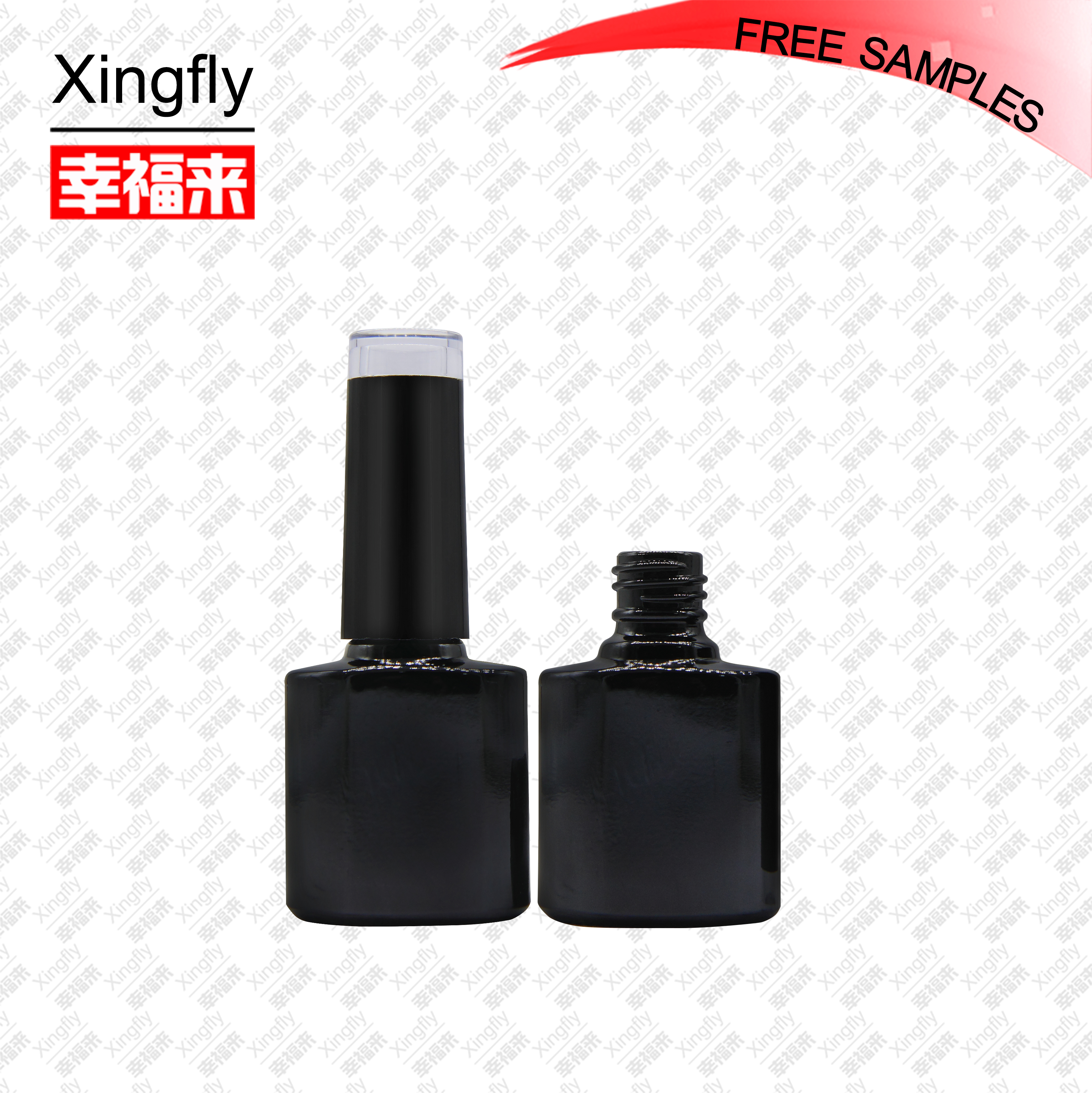 Cheap Factory Price 8ml Uv Gel Nail Polish Black Glass Bottle Can Be Print Logo