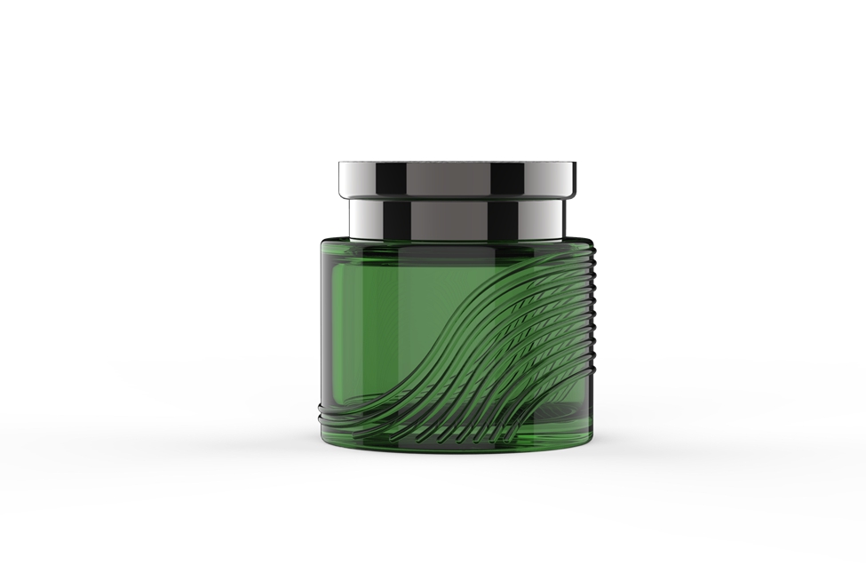Cheap Factory Price with metal lid bottle set glass cosmetic jar