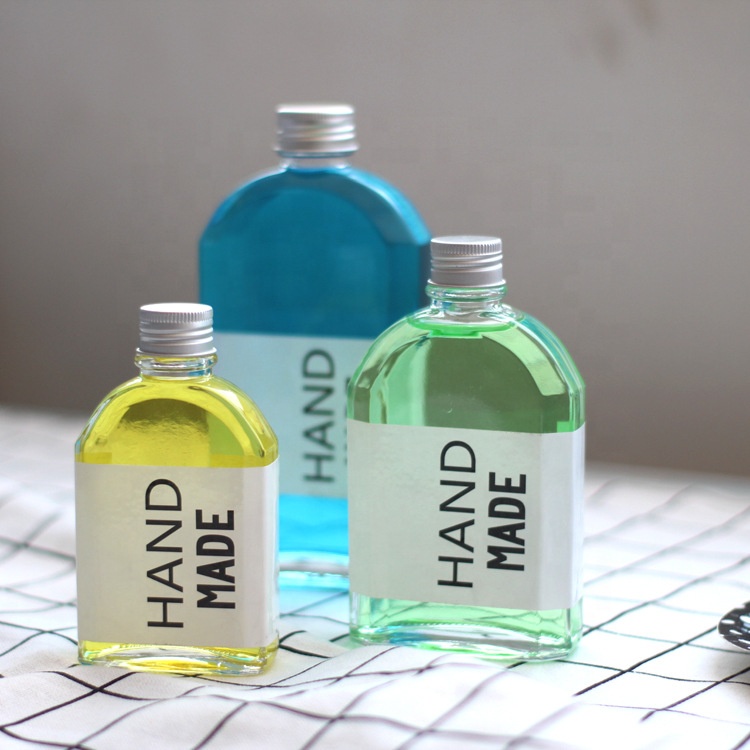 Cheap Fashion 250ml Juice Milk Tea Cold Brew Coffee Bottle Glass with Aluminium Lid