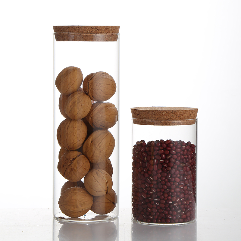 Cheap Glass Weed Jar Empty Food Storage Glass Jars Food Storage Container Jar With Cork