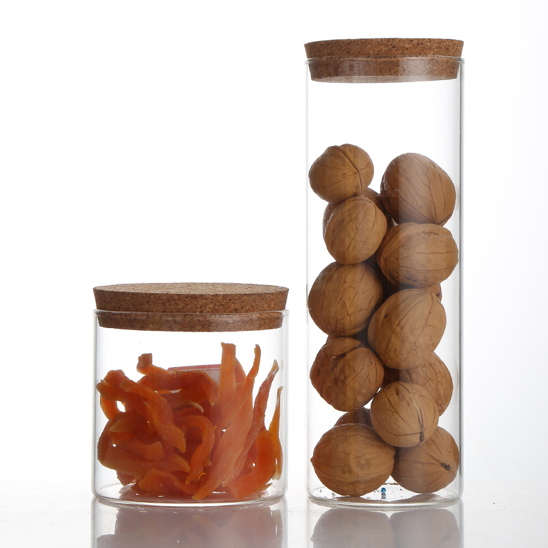 Cheap Glass Weed Jar Empty Food Storage Glass Jars Food Storage Container Jar With Cork