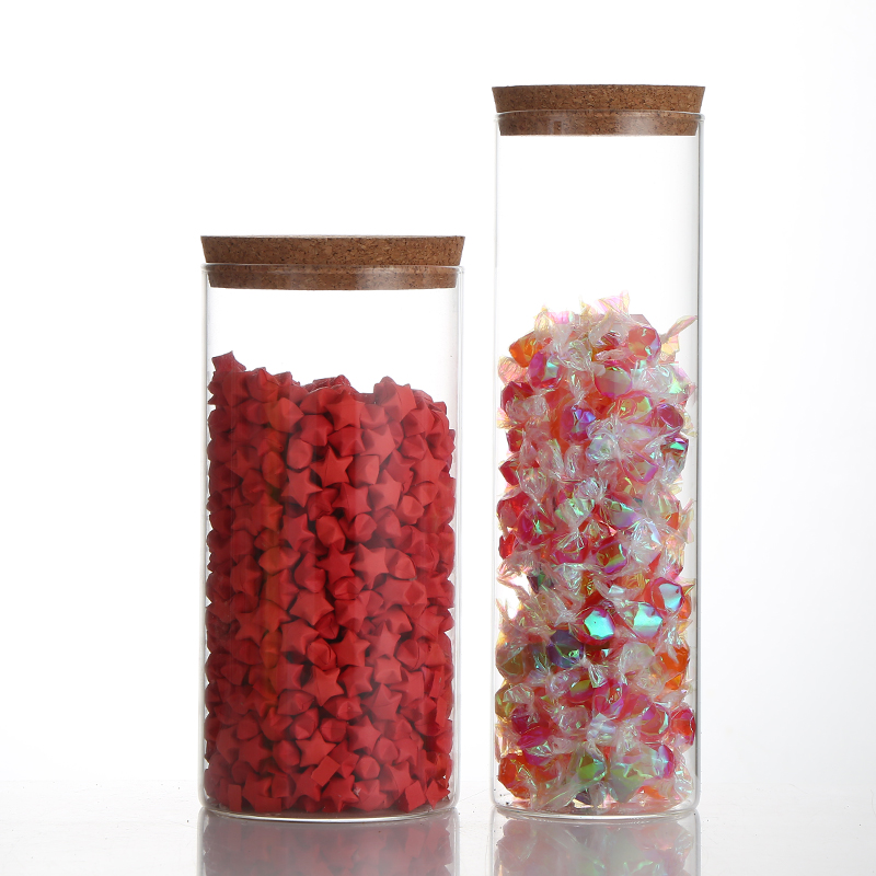 Cheap Glass Weed Jar Empty Food Storage Glass Jars Food Storage Container Jar With Cork