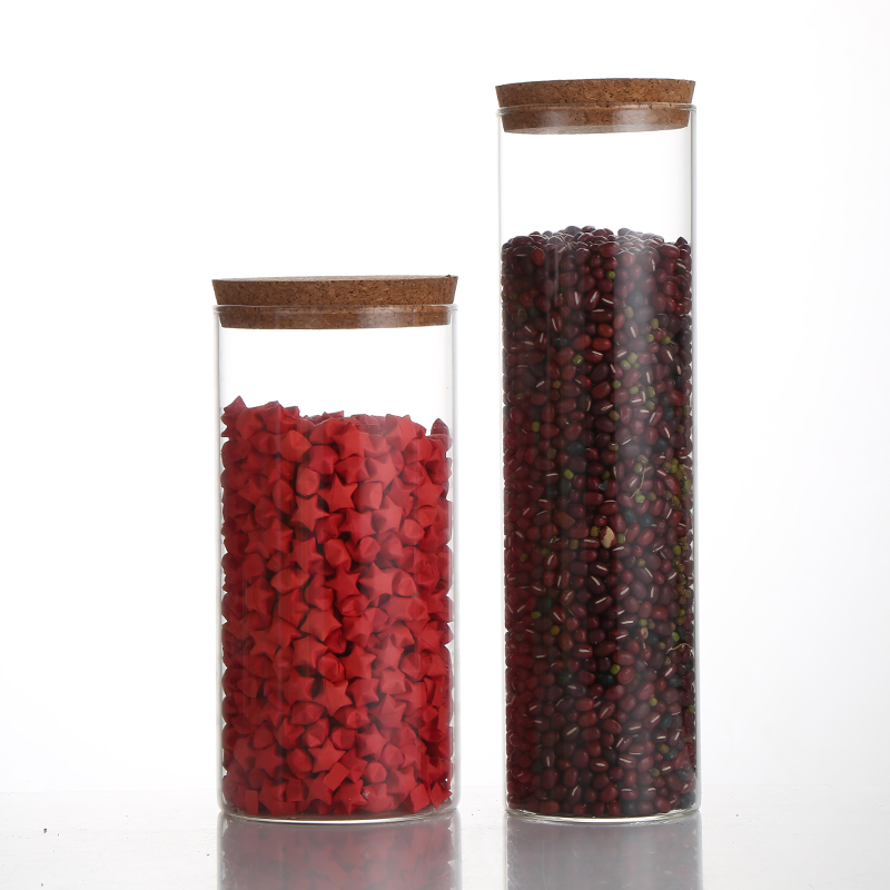 Cheap Glass Weed Jar Empty Food Storage Glass Jars Food Storage Container Jar With Cork