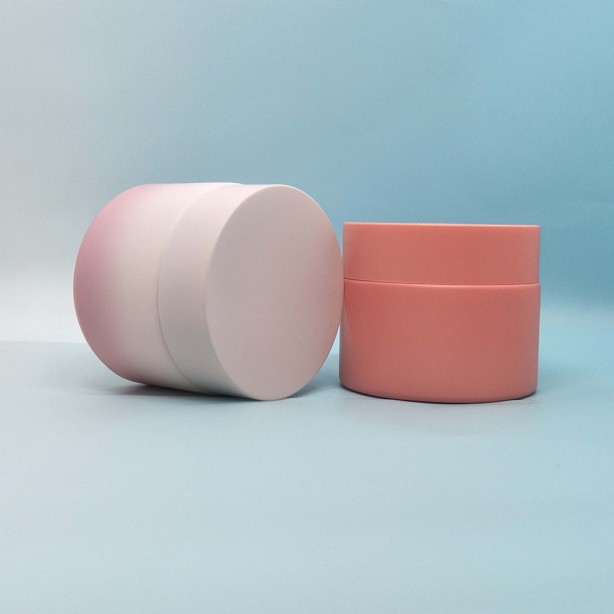 Cheap Matte pink Opal white Ceramic cosmetic cream jar 50g 60g 100g