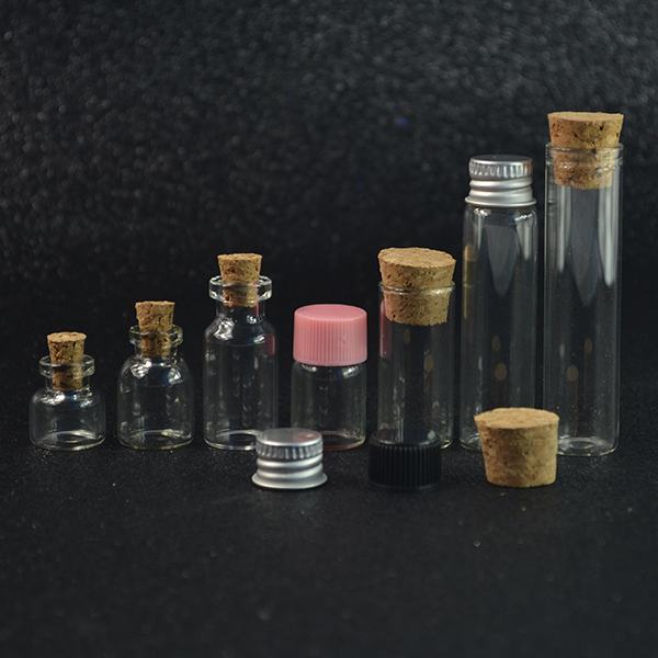 Cheap Mini Clear Wishing Message Glass Bottles Vials With Cork Small jar