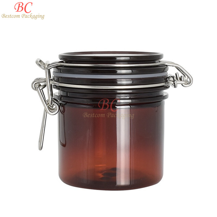 Cheap PET plastic 8oz 16oz 500ml cosmetic storage jars airtight lid large for Cosmetics Lotions Body Scrubs Balms