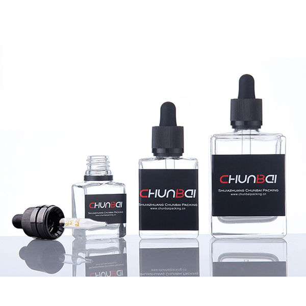 Cheap Price 10ml 15ml 30ml frosted glass dropper square glass bottle with dropper cap