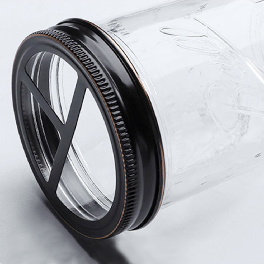 Cheap Price 304 Stainless Steel Home Storage Glass Jar With Lid Toothbrush Glass Cup