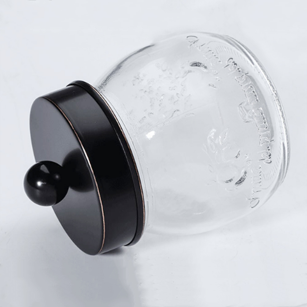 Cheap Price 304 Stainless Steel Home Storage Glass Jar With Lid Toothbrush Glass Cup