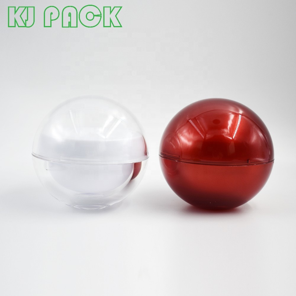 Cheap Price Ball shape Acrylic plastic empty gold cosmetic face cream jar with inner lid In stock