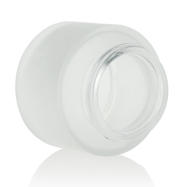 Cheap Price Frosted Glass Cream Container Cosmetic Jar 50g With Luxury Acrylic Gold Lid