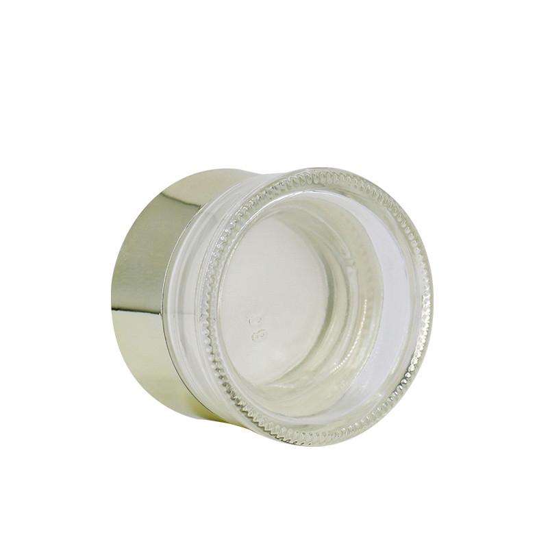 Cheap Skincare Packaging Gold Lid Luxury 30g Cosmetic Glass Jar