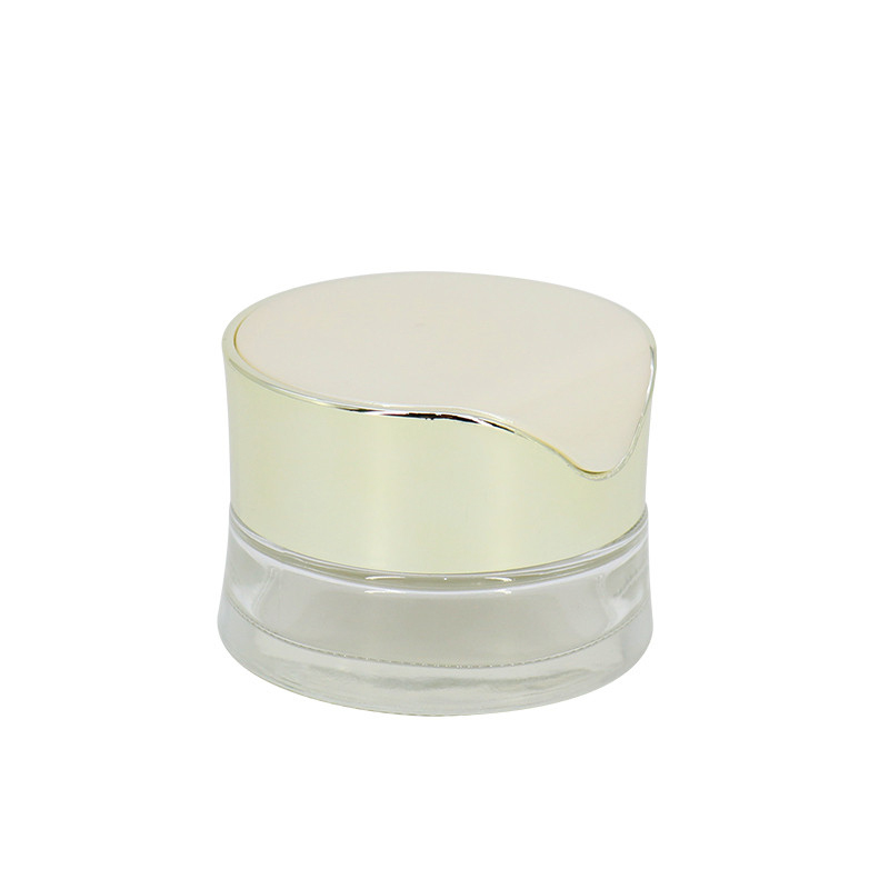 Cheap Skincare Packaging Gold Lid Luxury 30g Cosmetic Glass Jar