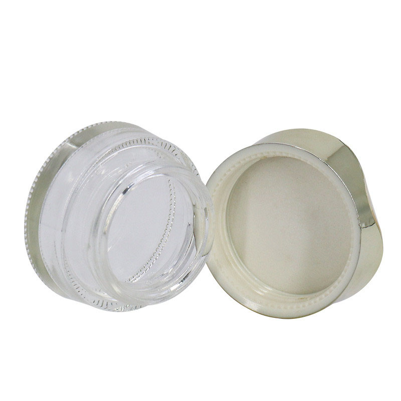 Cheap Skincare Packaging Gold Lid Luxury 30g Cosmetic Glass Jar