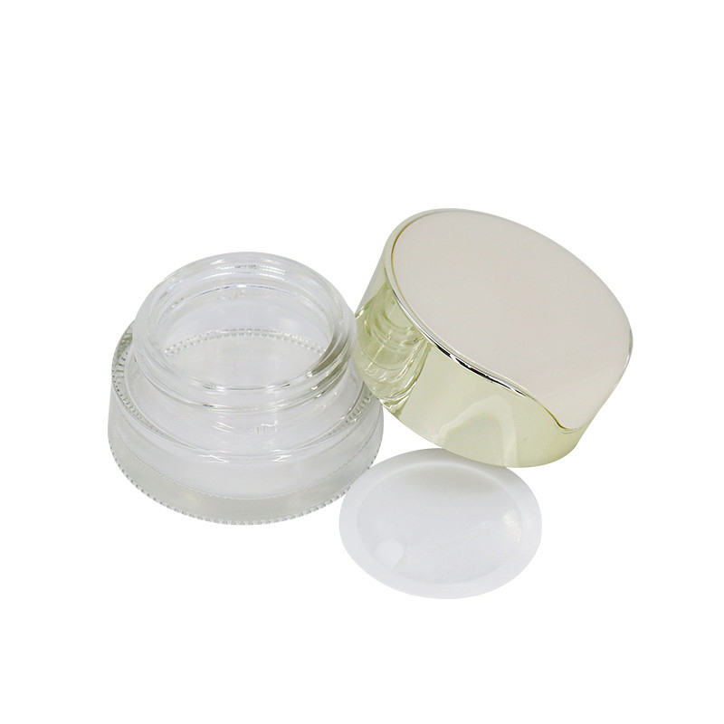 Cheap Skincare Packaging Gold Lid Luxury 30g Cosmetic Glass Jar