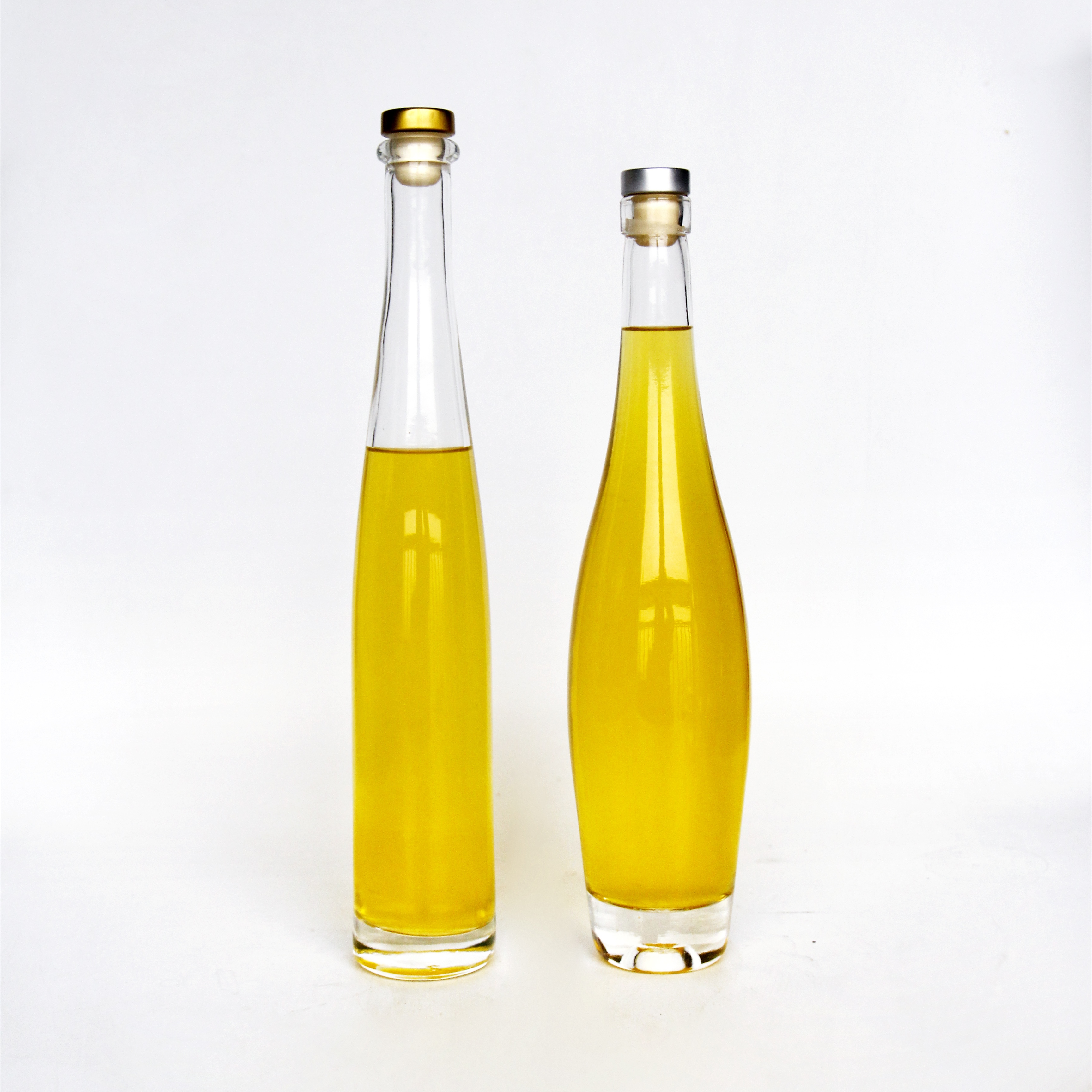 Cheap Transparent Round Shape Glass Wine Bottle 385ml