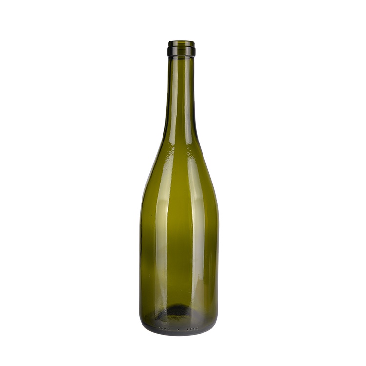 Cheap Transparent Round shape 750ml glass wine bottle
