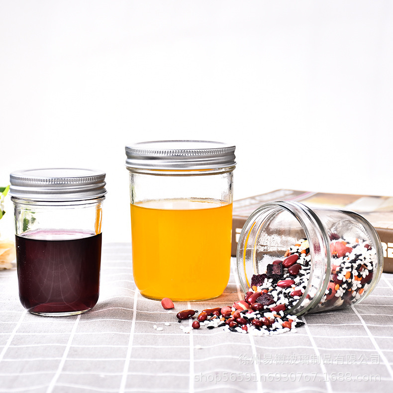 Cheap Wholesale 4 oz 8 oz 12 oz Wide Mouth Size Quilted Glass Canning Jar With Sliver Lids for Jam Jelly Muth Honey