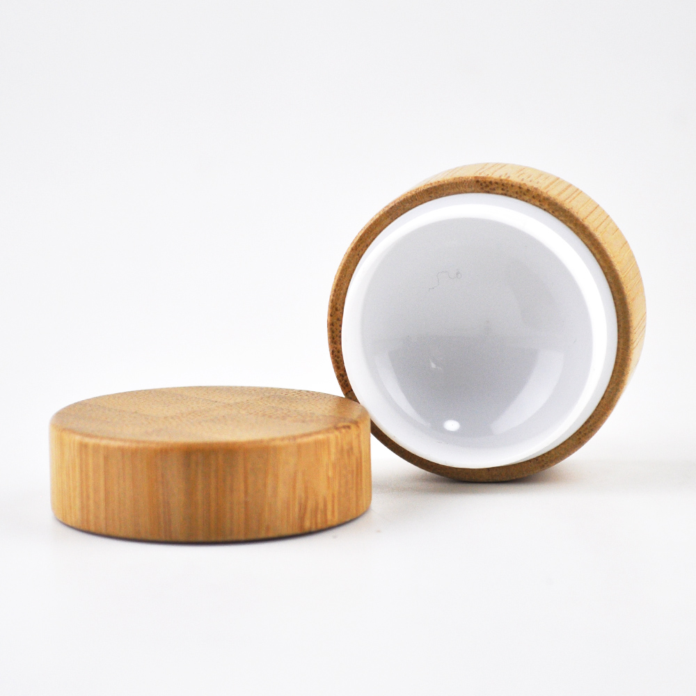 Cheap and fine 10ml 20ml 30ml 50ml 100ml plastic bamboo jar face cream container