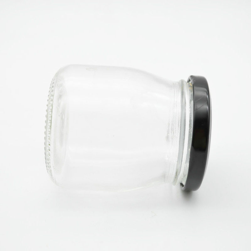 Cheap and small stock pudding bottle 5oz 150ml pudding yogurt glass jars with tinplate lid