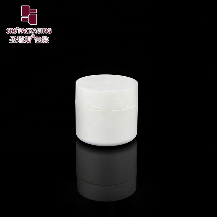Cheap cream packaging white PCR recyclable material plastic cosmetic jar 250ml 200ml 100ml 50ml