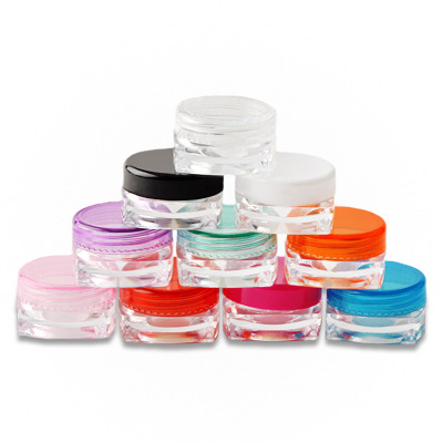 Cheap custom 2g colorful elegent small empty travel cosmetic jars and containers
