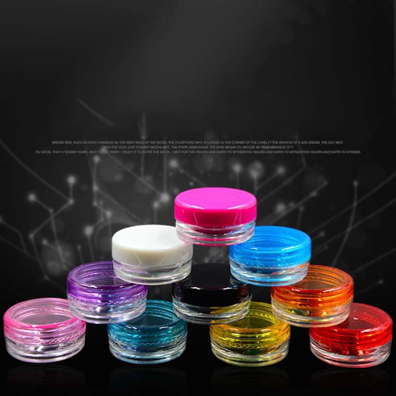 Cheap custom 2g colorful elegent small empty travel cosmetic jars and containers