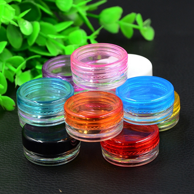 Cheap custom 2g colorful elegent small empty travel cosmetic jars and containers