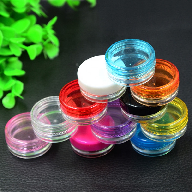 Cheap custom 2g colorful elegent small empty travel cosmetic jars and containers