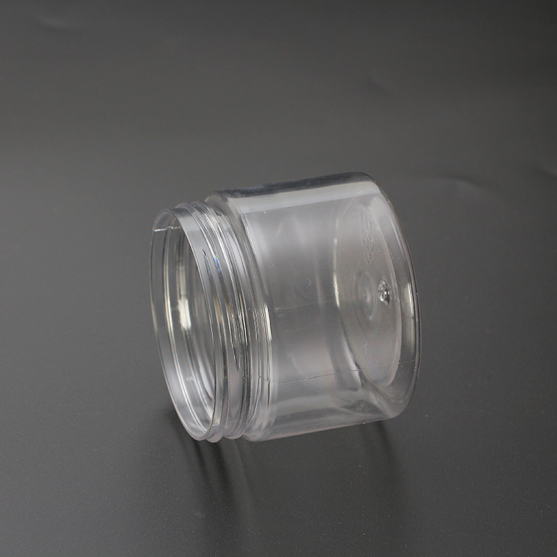 Cheap discount shape round 100ml 200ml plastic spice jars, 8oz plastic jar with lid