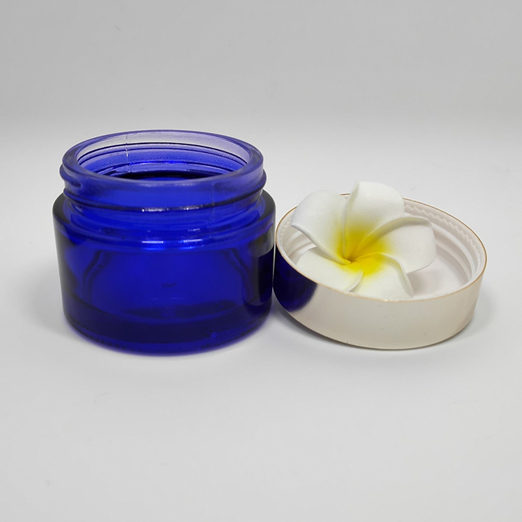 Cheap empty blue luxury 50ml cosmetic cream jar 50g face cream jars