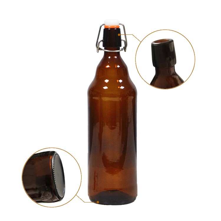 Cheap empty swing top 1l glass beer bottle CY-084