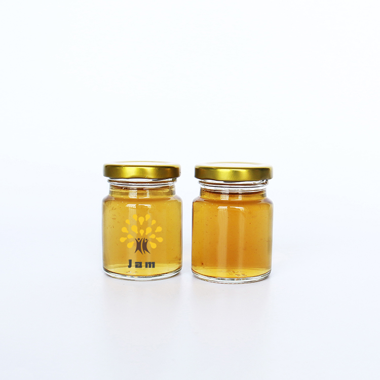 Cheap food packaging containers glass jelly jam jars with gold lid
